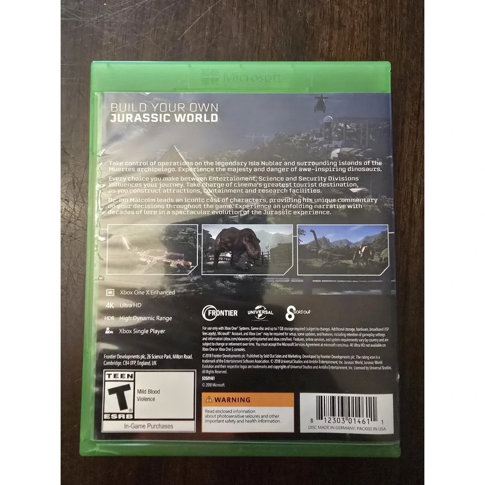 Xbox‎ One Game Jurassic Park Evolution
